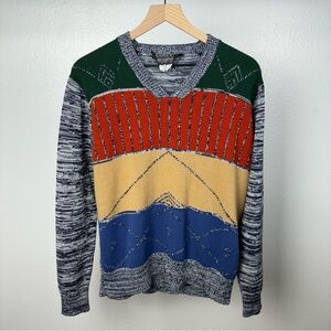 Vintage 70’s CELLINI Knit Crewneck Sweater Fits Medium Hippie Retro Casual